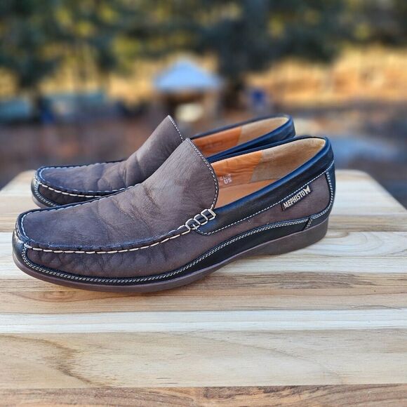 MEPHISTO Mens Baduard Cool Air Brown Slip On Casual Loafers Size 8 - Picture 3 of 9